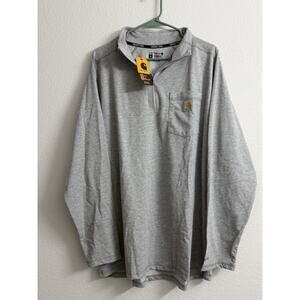 Carhartt Force Relaxed Fit 1/4 Zip Shirt Men's XL Gray Mock Neck NWT